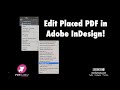 InDesign Edit Right Click a Placed PDF in Links Panel