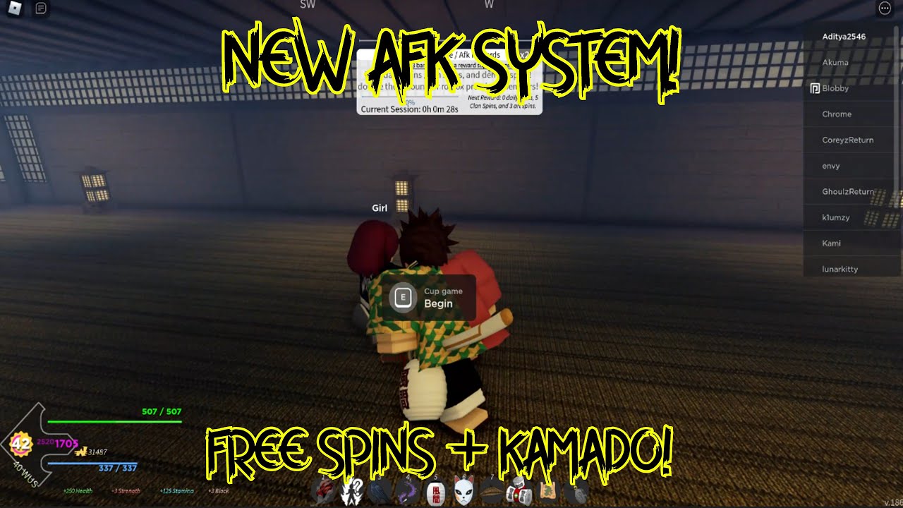 Project Slayers AFK System Explained! + How To Afk! (Free Spins + Kamado!)