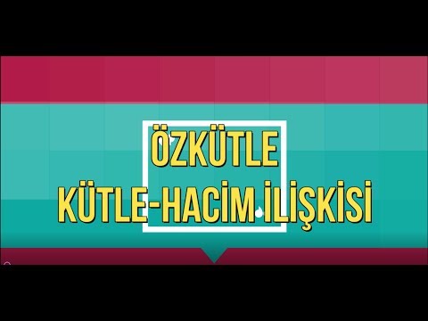 Özkütle (Kütle Hacim İlişkisi)