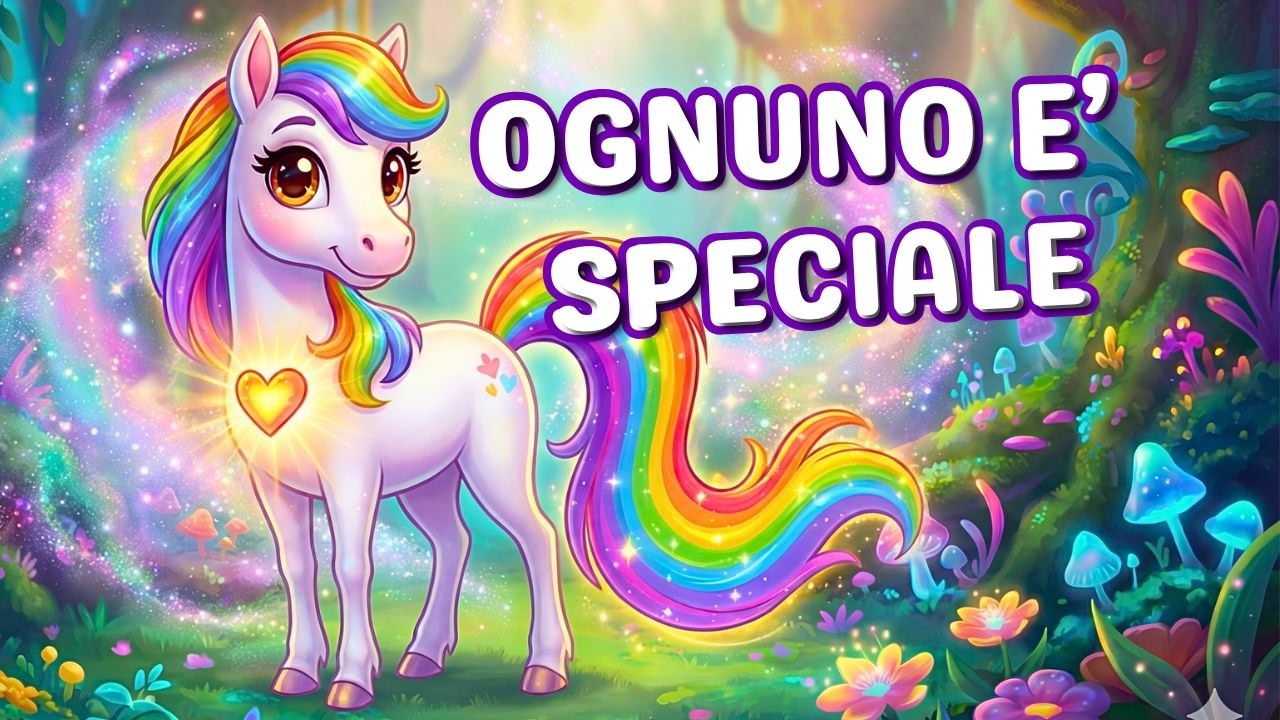 Uni e La Coda Arcobaleno🦄🌈Storia per Bambini sulla Diversità