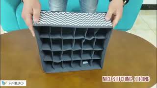 Wave pattern 24grids socks underwear organizers