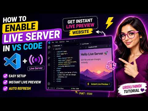 How to Enable Live Server in VS Code ⚡ | Get Instant Live Preview Website in Urdu/Hindi