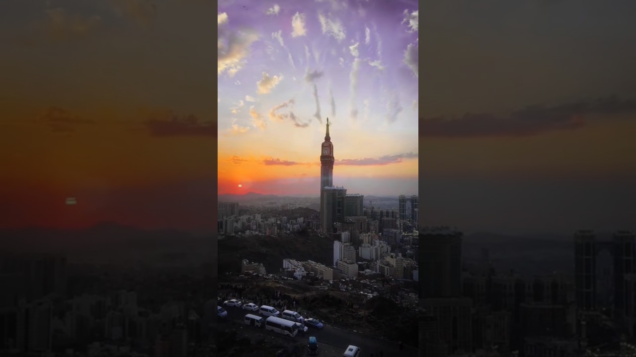 terbenamnya matahari dilangit makkah 