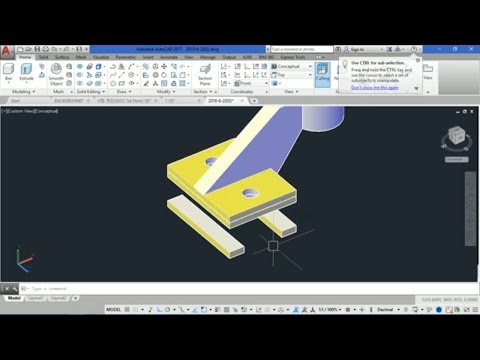 Video Video học vẽ AutoCAD 3D cơ bản - Hướng dẫn cắt hình... - youtube