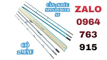Cần 3 Khúc SpinPower 4m25-4m5 2 Màu Bạc và Xanh Độ Cứng Bx+ Ngọn 5mm Chuyên câu lục xa bờ-0964763915