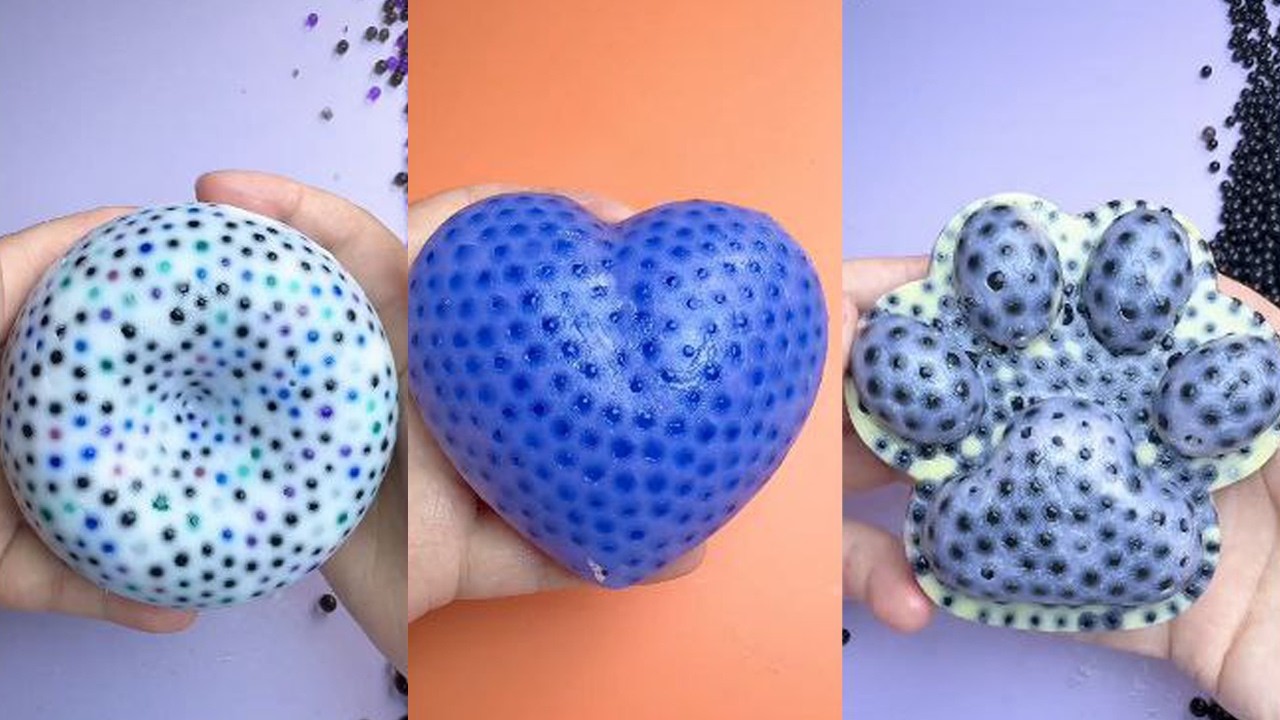 Insanely Satisfying Black Bead Slime ASMR 🖤 Intense Crunchy Popping Sounds No Talking