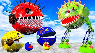 TWO LEG ROBOT PACMAN VS TWO LEG MONSTER PACMAN USE POKEMON NEW ADVENTURE #2