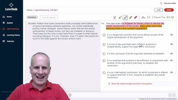 Identifying the Role of a Statement in a LSAT Argument Using LawHub Logical Reasoning Drill Set 1