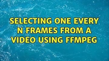 Selecting one every n frames from a video using ffmpeg
