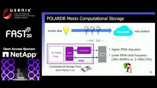 FAST '20 - POLARDB Meets Computational Storage: Efficiently Support Analytical Workloads in Cloud