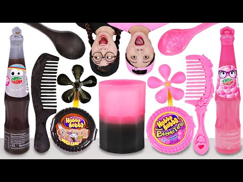 Pink Food VS Black Food Challenge 블랙 핑크 음식 챌린지 DONA 도나 