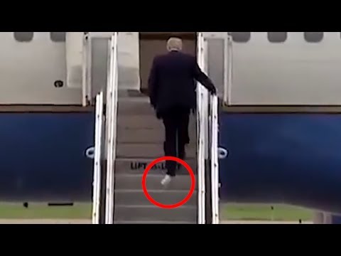 Trump a eu un léger souci de papier collé à la chaussure - YouTube