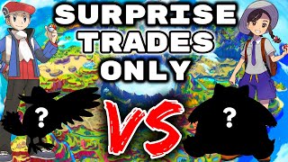 We Surprise Trade Pokemon For Our Teams... THEN WE FIGHT!!