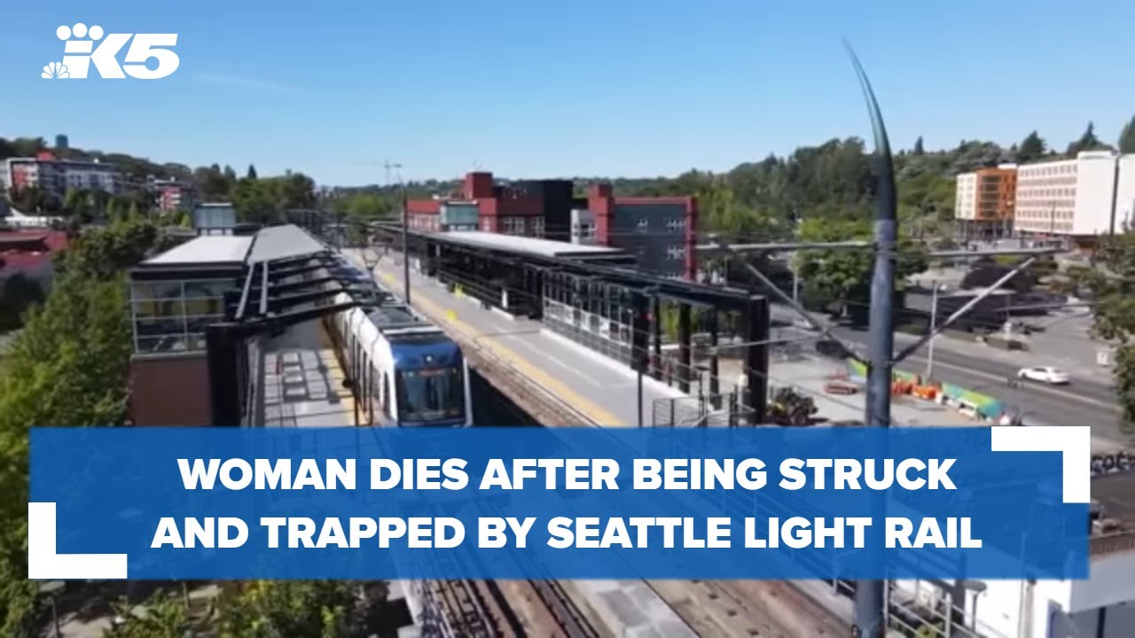 Woman dies after being struck, trapped by Seattle's light rail - YouTube