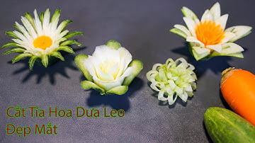 4 Cách Cắt Tỉa Hoa Từ Dưa Leo, Dưa Chuột Đẹp Mắt