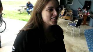 Post-skydiving interview