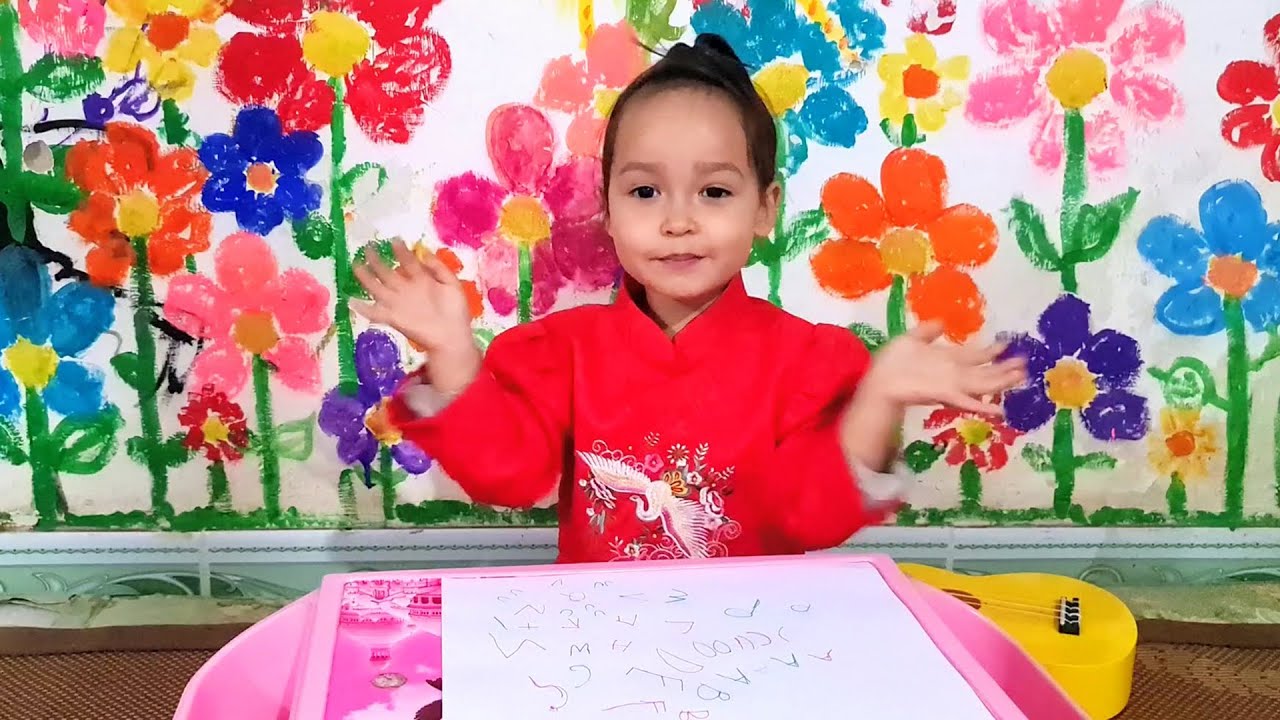 2-year-old artist Mia Mai writing the letters of the alphabet | Hand-drawn NFTs on OpenSea