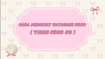 #3 MEMBUAT DATABASE ODOO - Elvani Pratiwi
