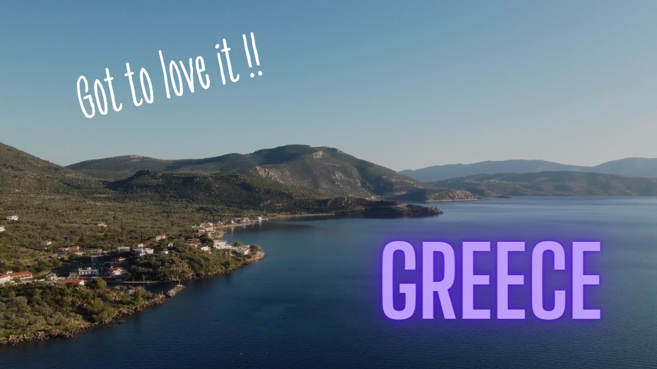 DJI Mini 2 Flight over Methana volcano peninsula in Greece, Cinematic ...