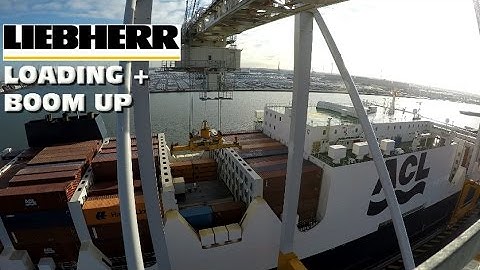 Loading the BIG ACL G4 work video - How to boom up a STS Gantry Crane! Port of Antwerp ATLANTIC SAIL