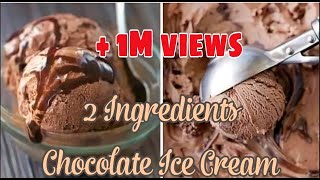 Homemade Chocolate Ice Cream | 2 Ingredients Only