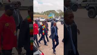 President ED Mnangagwa under tight security protection during official movements 🇿🇼🛡️
