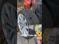 Drilling a Tesla tire