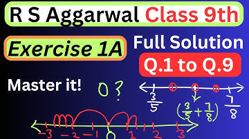 Exercise 1A RS Aggarwal Class 9 Mathematics  Chapter 1 Number System Full Solution