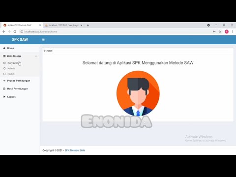 SOURCE CODE SPK PEMBERIAN BONUS KARYAWAN DENGAN METODE SAW BERBASIS PHP GRATIS