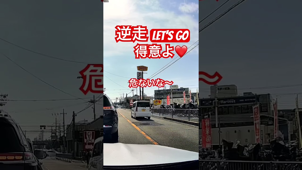逆走let's go 得意よ❤️ #ドラレコ #dqn #事故 #automobile