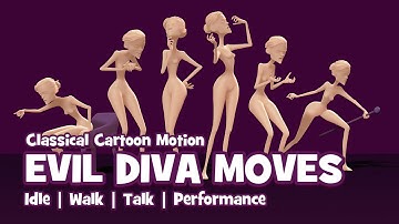 Classical Cartoon Motion - Evil Diva Moves | Hand Key Character Animations for iClone and ActorCore