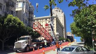 Tower Crane Assembly  time lapse - tripping tower
