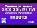 Class 12 | Continuity and Differentiability | Introduction | in tamil | Thanjavur Maths