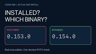 Install Codex CLI and Prove Which Binary Runs