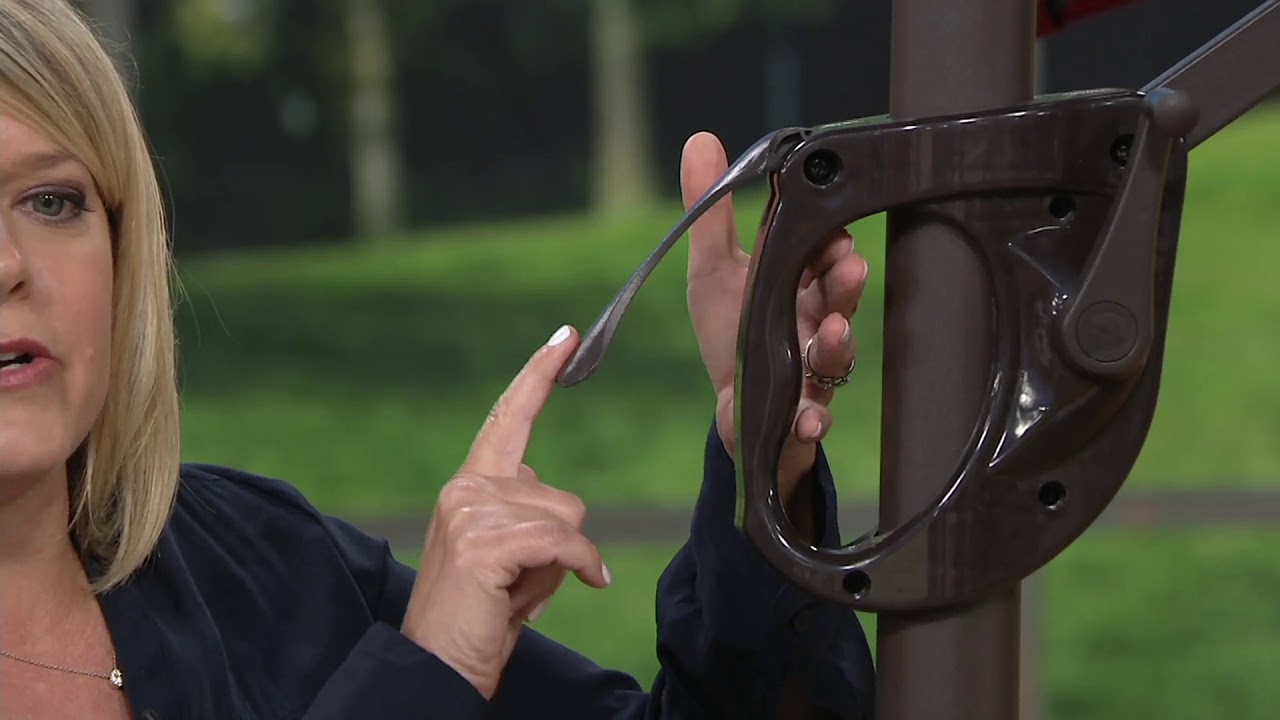 ATLeisure 81/2' Square Olefin Offset Umbrella on QVC YouTube
