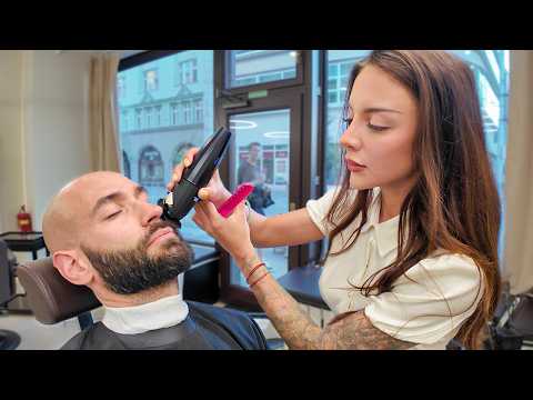 New Barbershop with BRILLIANT SERVICE Attentive Owner Relaxing Ostrava