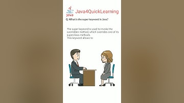 What is the super keyword in java #java #keyword #super #interview #freshers #java4quicklearning