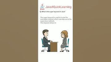 What is the super keyword in java #java #keyword #super #interview #freshers #java4quicklearning