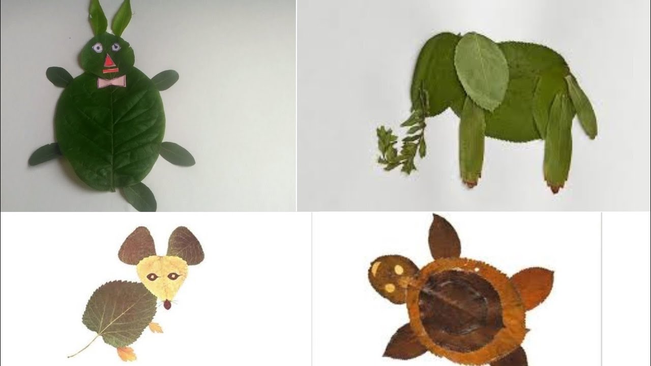 Activities for preschool kids | leaf animals for kids | Activities for 3 -  4 years kids - YouTube