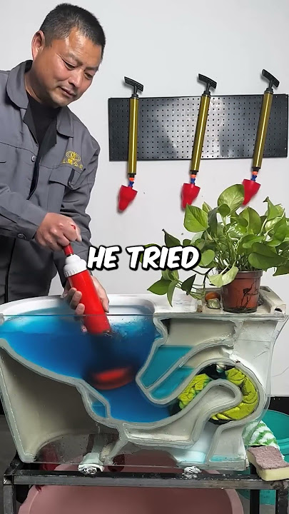 He Invented the Ultimate Toilet Unclogger 🚽 #shorts