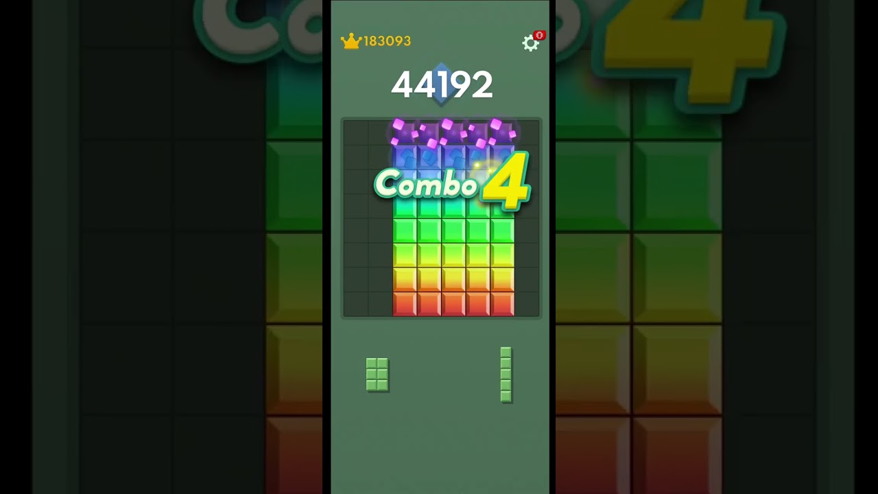 So we've reached a game where the number of lines is ninety, and it's fun#games#blockblast 