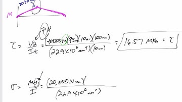 Mechanics of Materials - Test 3 Problem 1 Bending and shear stress