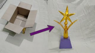 Cardboard trophy / how to make star trophy / Trophy design 2