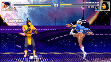 M.U.G.E.N Ryu and Chun li Vs Scorpion and Sub-zero