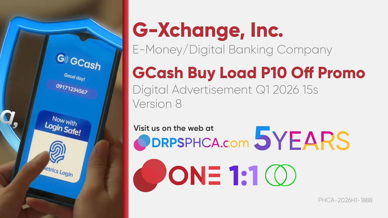 GCash P10 Off Buy Load Promo Digital Ad Q1 2026 15s (Philippines, Version 8) [1:1/ST]