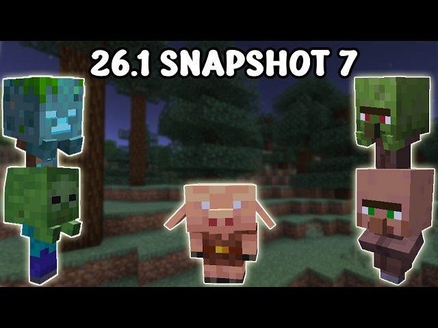 Minecraft 26.1 Snapshot 7 | Baby Villagers, Zombies, Piglins & More!!
