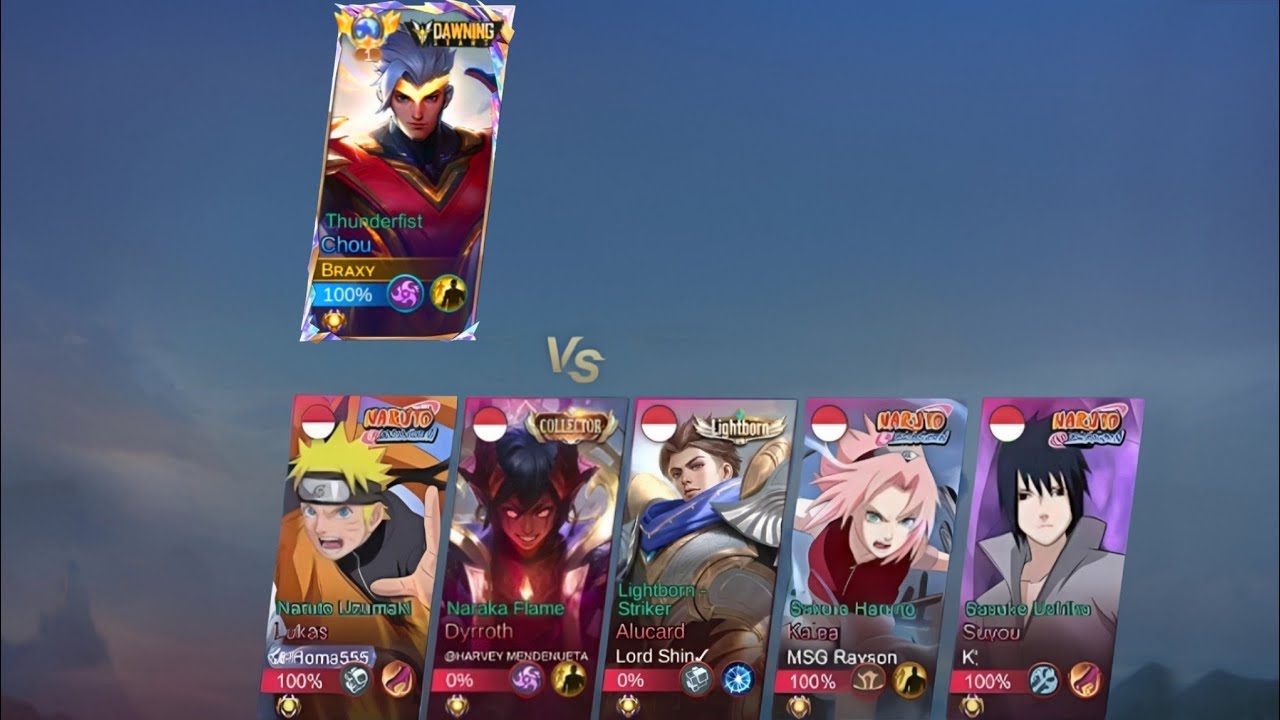 TOP GLOBAL CHOU VS 5 SUPREME FIGHTERS | VICTORY OR DEFEAT? [Outplay Tricks] - MLBB