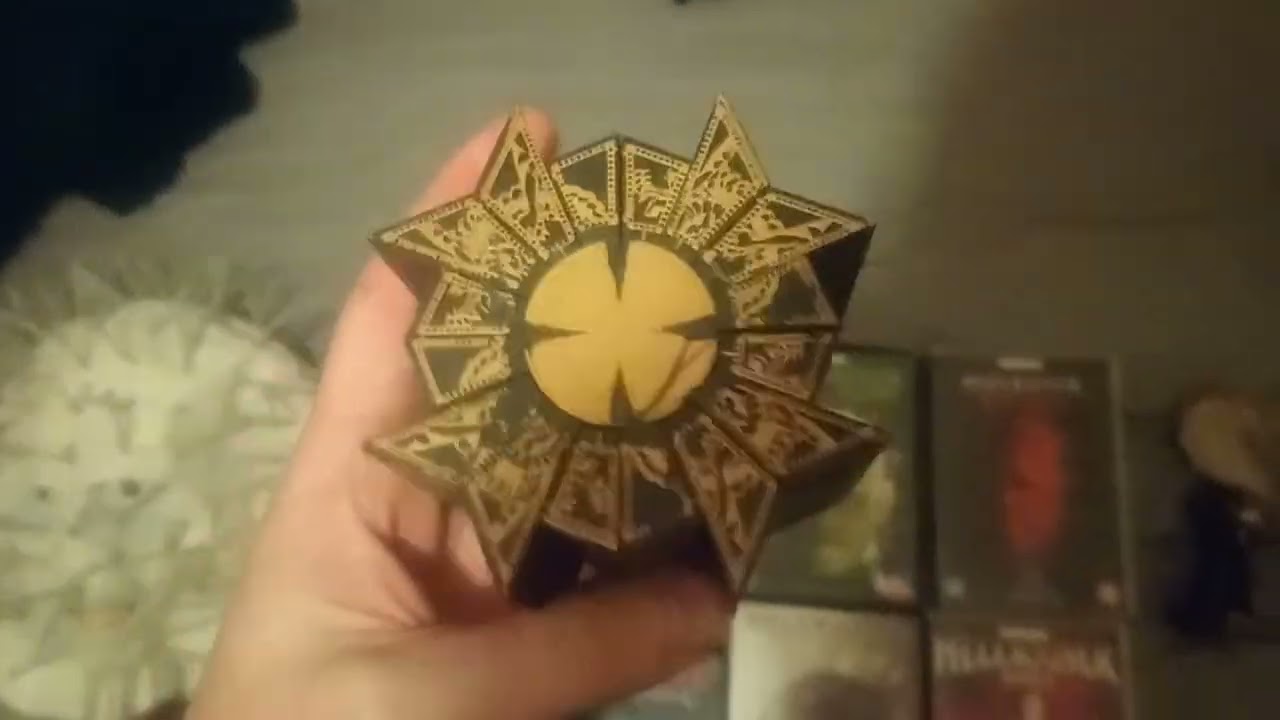 my HELLRAISER PINHEAD collection 2022 dvds mask figure head knocker puzzle box