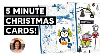 🔴Adorable Christmas Cards to Make in 5 Minutes Using One Card Layout screenshot 5