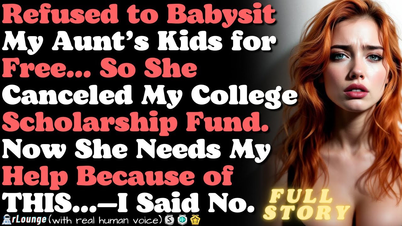 Refused to Babysit My Aunt’s Kids for Free... So She Canceled My College Scholarship Fund